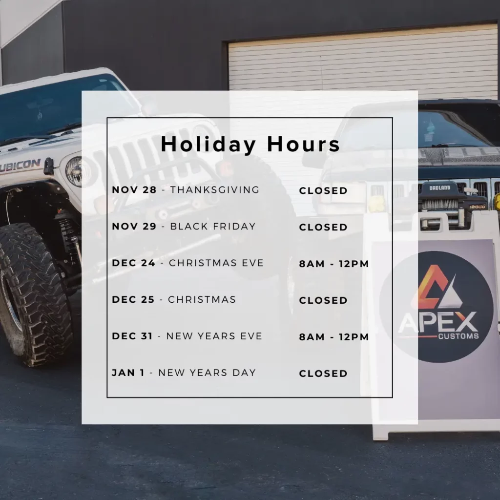 Holiday Hours